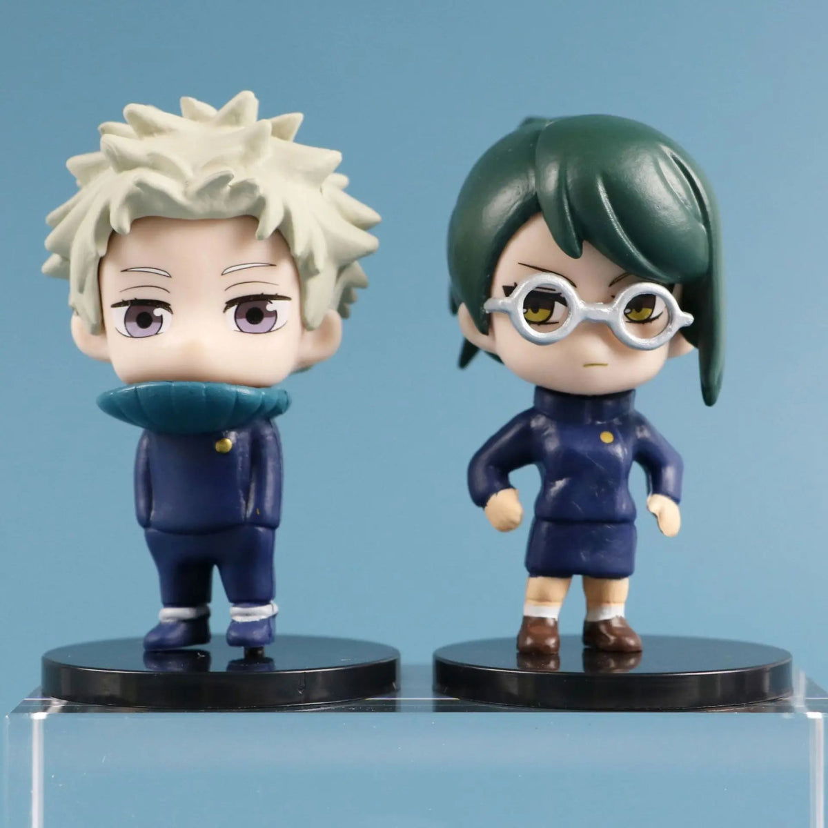 6 Pcs Set Jujutsu Kaisen Gojo Satoru Geto Suguru Zenin Maki Inumaki Toge Panda Yuta Okkotsu Figures, Kawaii Chibi Mini Anime Figurines PVC JJK Model Statue Toys 6-8 cm