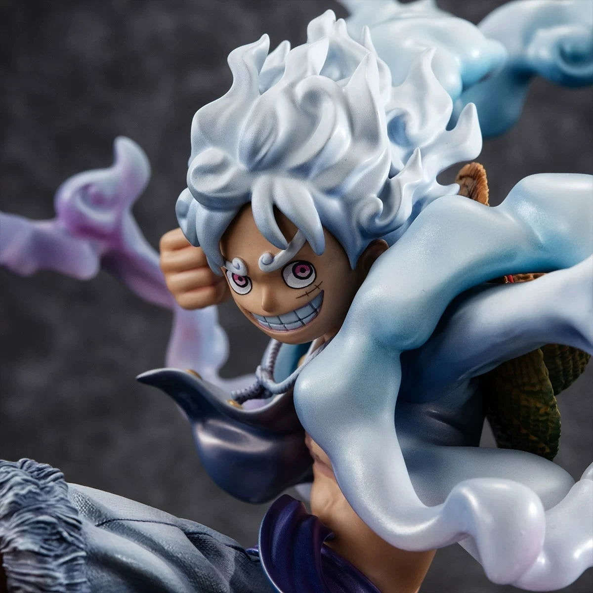Anime One Piece Figure, Gear 5 Monkey D. Luffy Action Figurine, Sun God Nika Luffy Statue Toy Gifts 23 cm, 9 in