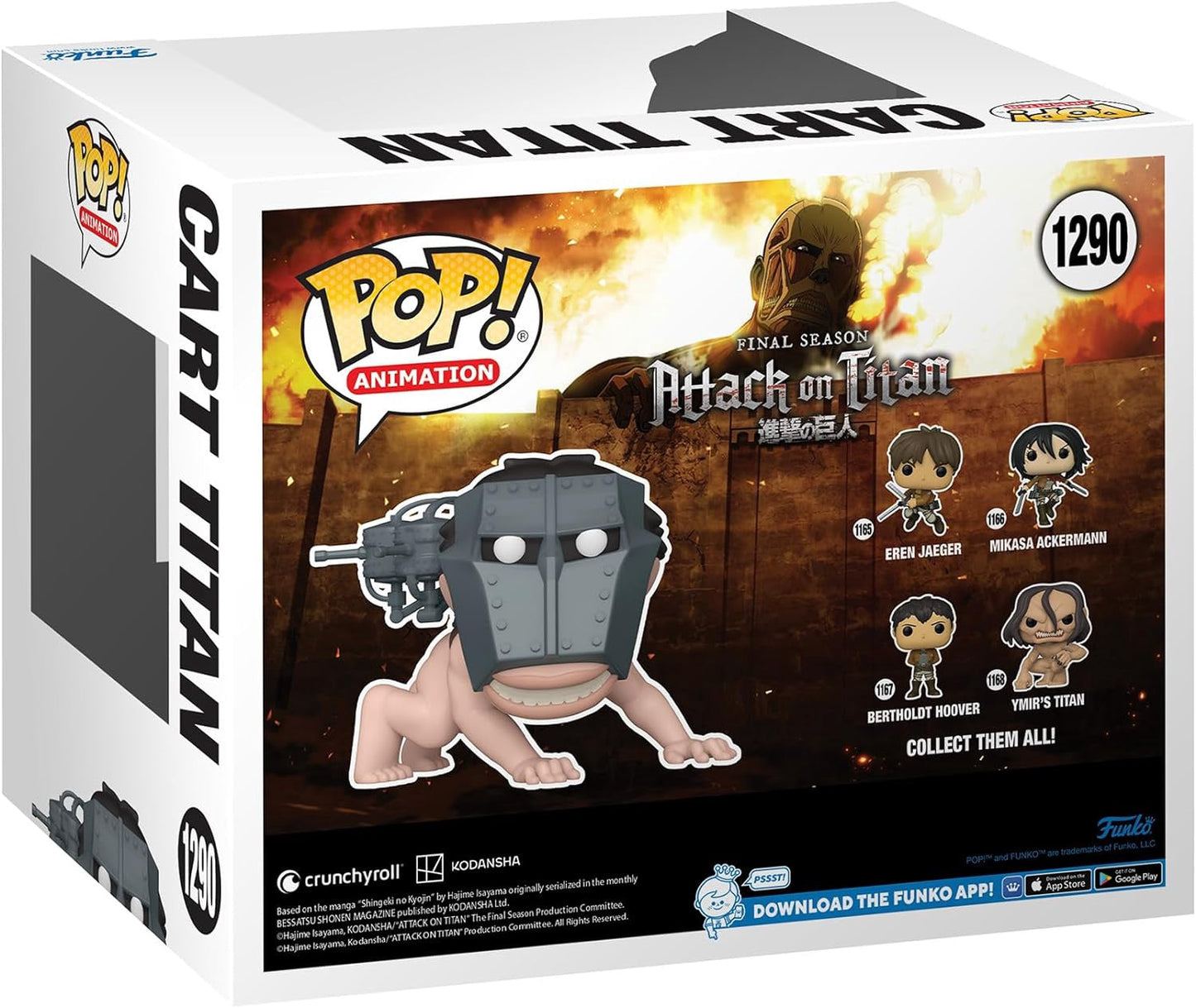Funko Super Pop Attack On Titan Cart Titan Specialty Series