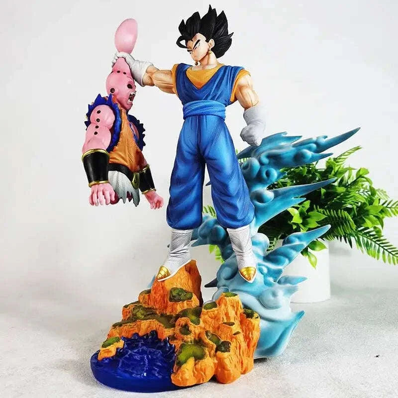 Super Saiyan Vegito Vs Majin Buu Anime Figure, Dragon Ball Z Action Figurines PVC Statue 31 CM