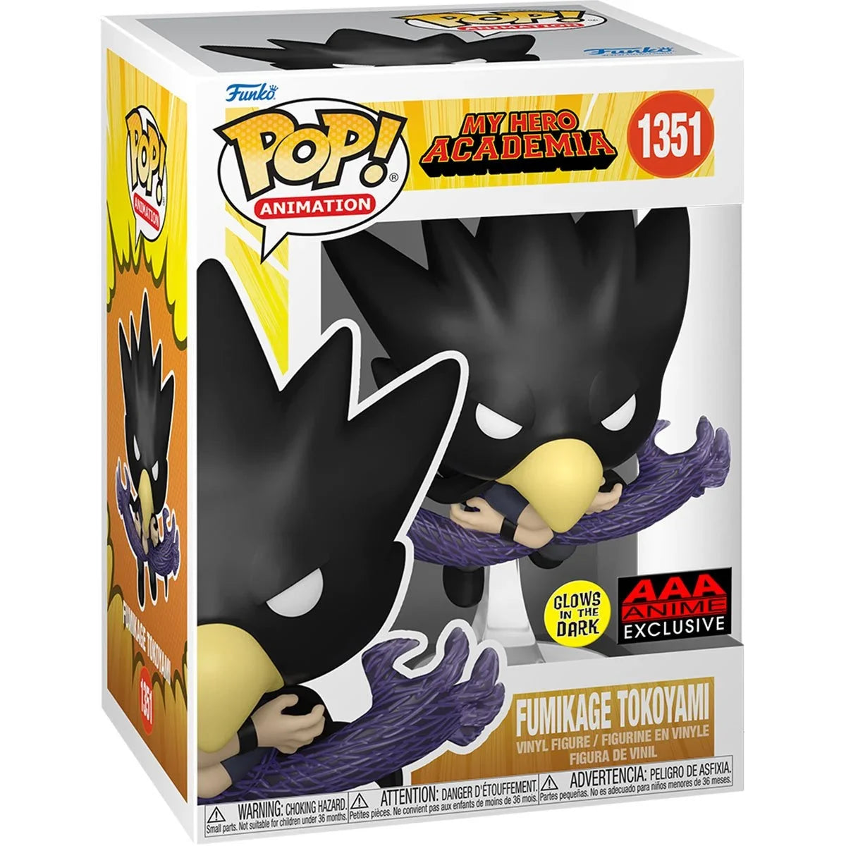 Pop! My Hero Academia: Fumikage Tokoyami Fallen Angel Glow-in-the-Dark - AAA Anime Exclusive