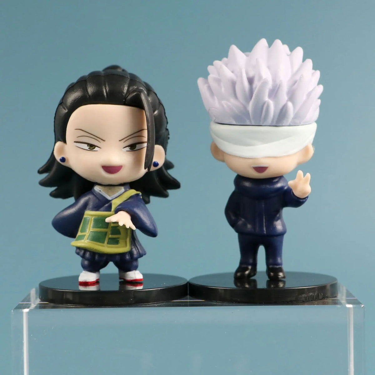 6 Pcs Set Jujutsu Kaisen Gojo Satoru Geto Suguru Zenin Maki Inumaki Toge Panda Yuta Okkotsu Figures, Kawaii Chibi Mini Anime Figurines PVC JJK Model Statue Toys 6-8 cm