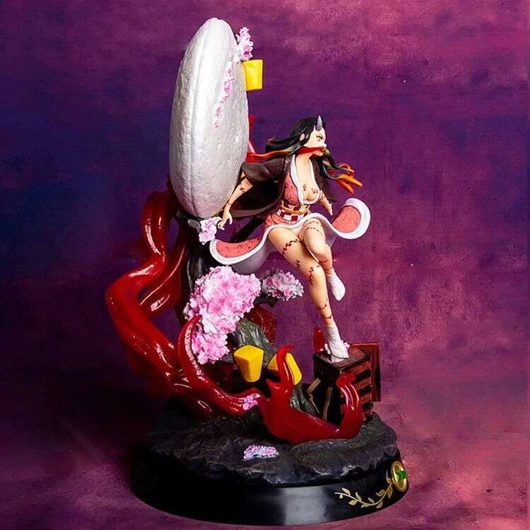 Nezuko Kamado Figure, LED Demon Slayer Kimetsu No Yaiba Figurines 12 in