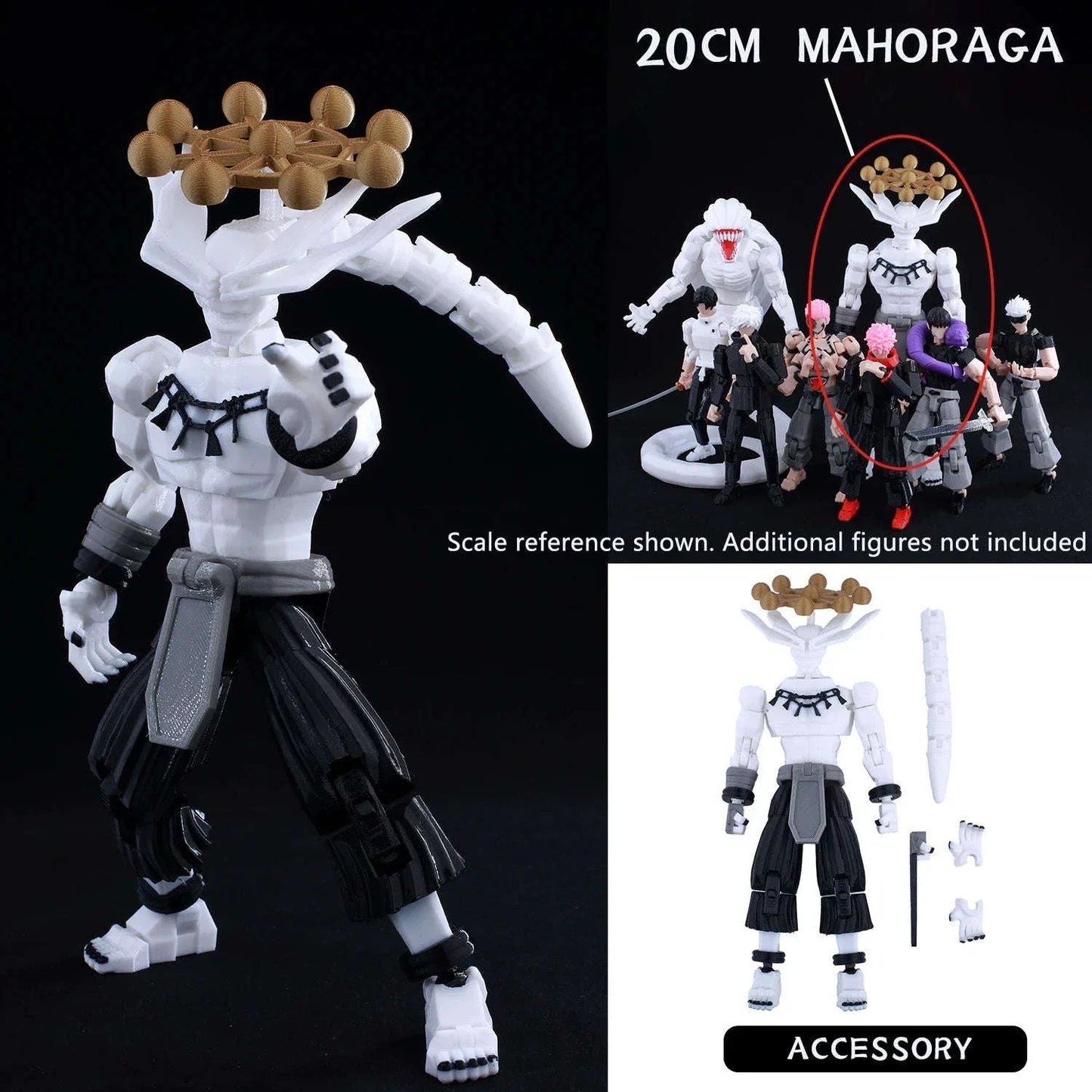Jujutsu Kaisen 3D Printed Anime Figurine, Gojo Satoru Toji Yuji Sukuna Mahoraga Yuta
