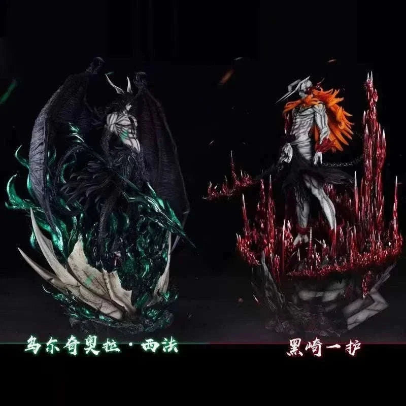 Kurosaki Ichigo and Ulquiorra Cifer Anime Figures, Bleach Espada Vasto Lorde Hallow Figurines