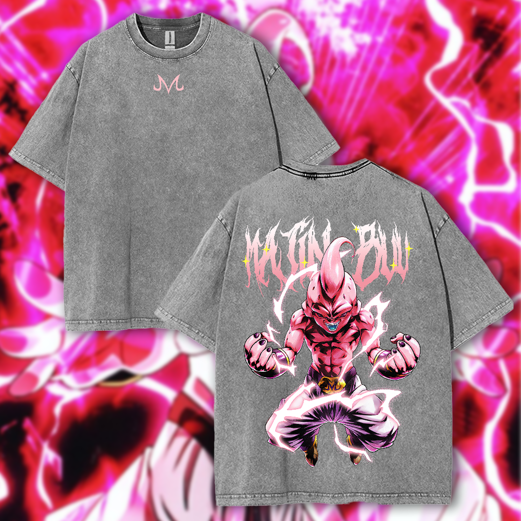 Dragon Ball Majin Buu Retro Vintage Oversized Washed T-Shirt