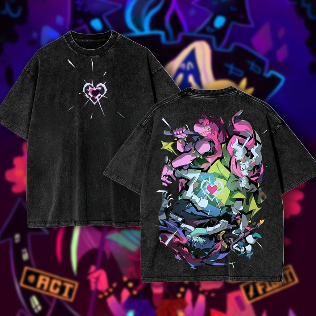 Deltarune Heroes Washed T-Shirt