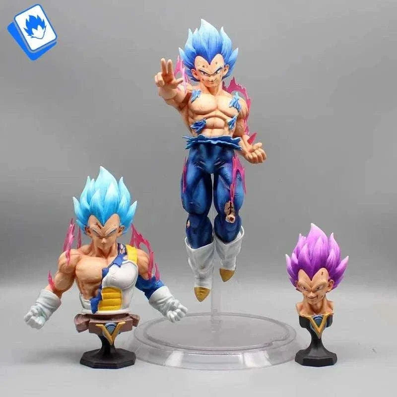 Vegeta Ultra Ego and Super Saiyan Blue Swappable Heads Anime Figure, Dragon Ball Z Action Figurines