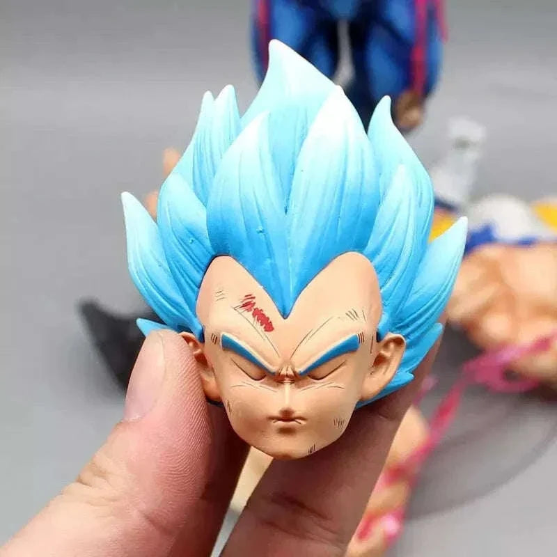 Vegeta Ultra Ego and Super Saiyan Blue Swappable Heads Anime Figure, Dragon Ball Z Action Figurines