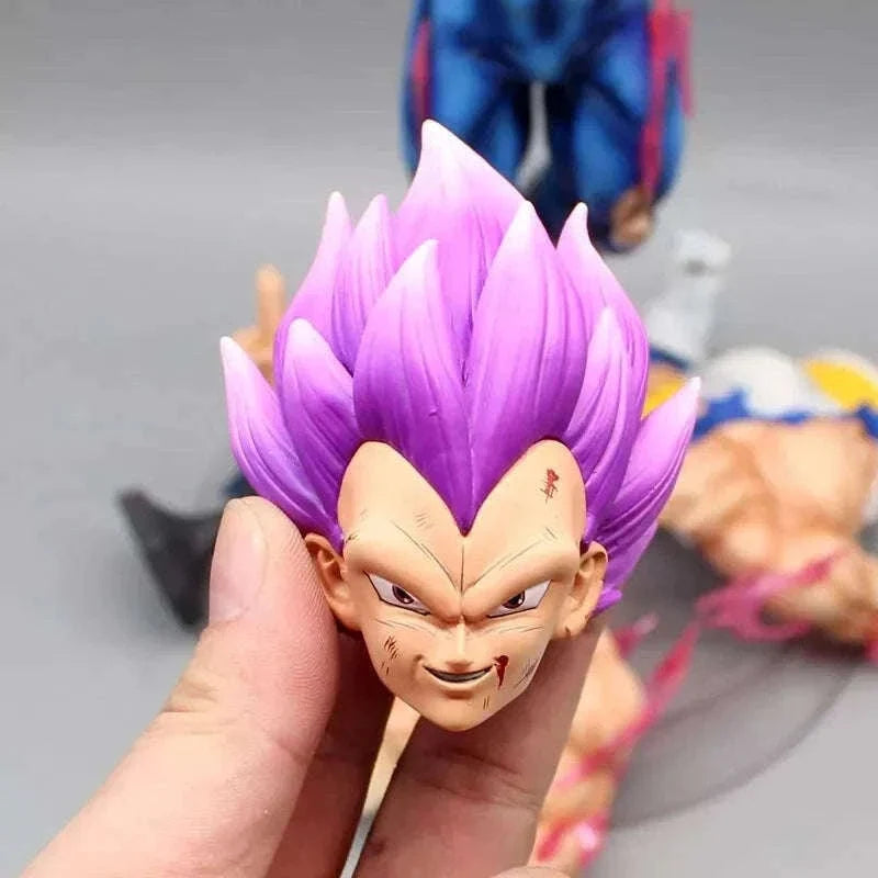 Vegeta Ultra Ego and Super Saiyan Blue Swappable Heads Anime Figure, Dragon Ball Z Action Figurines