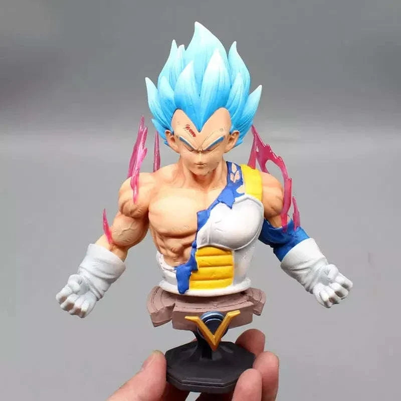 Vegeta Ultra Ego and Super Saiyan Blue Swappable Heads Anime Figure, Dragon Ball Z Action Figurines