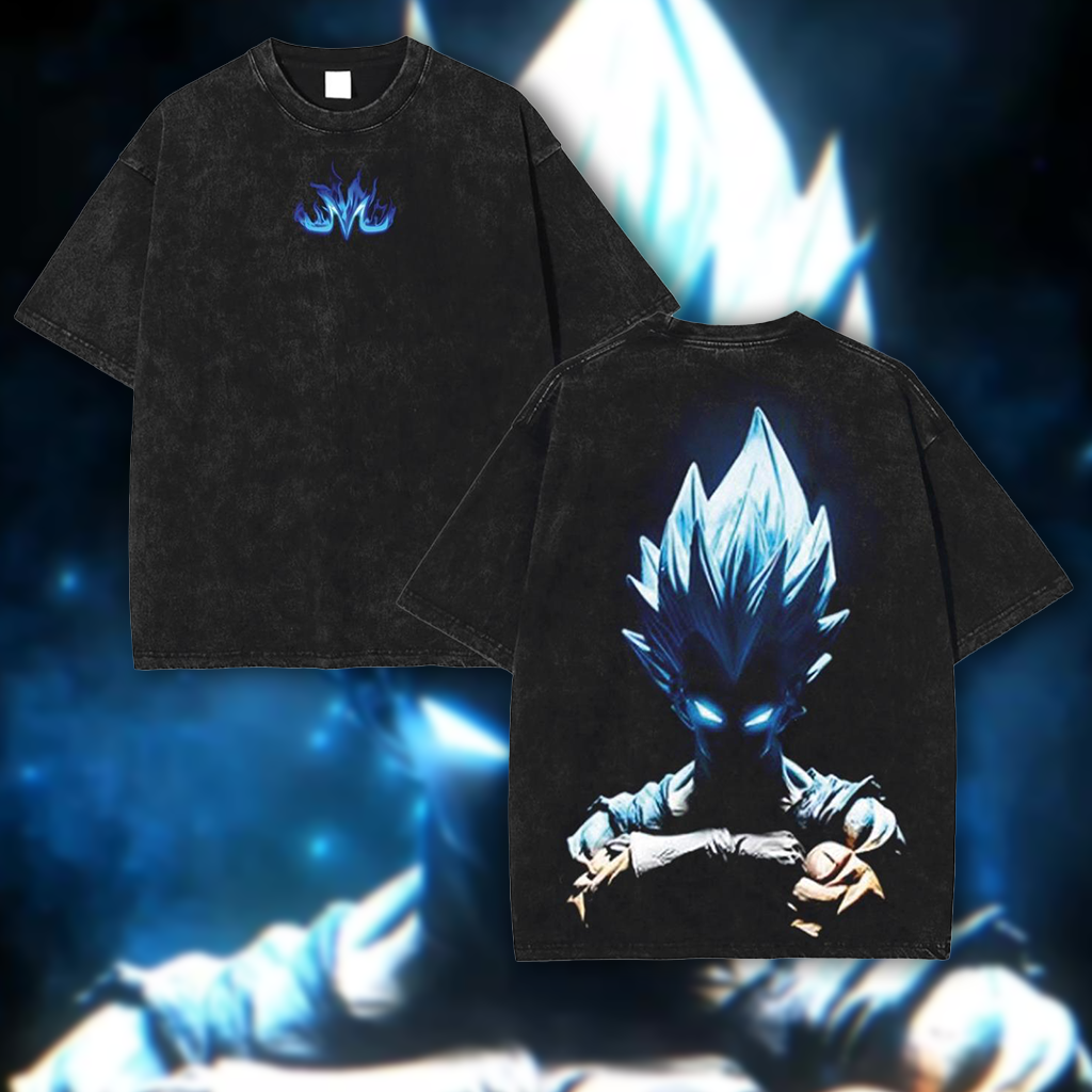 Vegeta- Dragon Ball Z Anime Washed T-Shirt